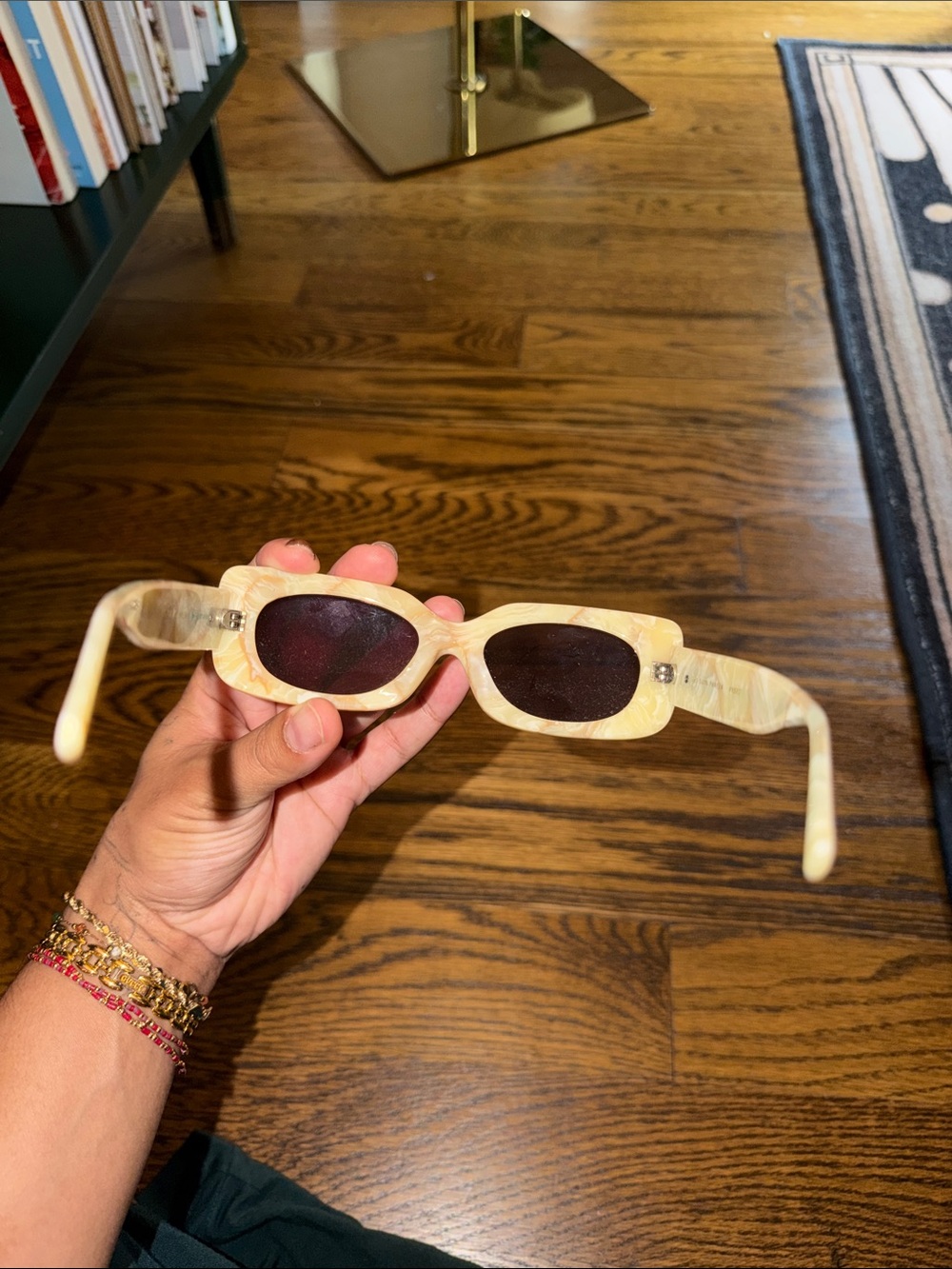 Crap Eyewear The Supa Phreek - Cream Marble Bio & Plum Lense - Picture 6 of 6